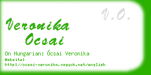 veronika ocsai business card